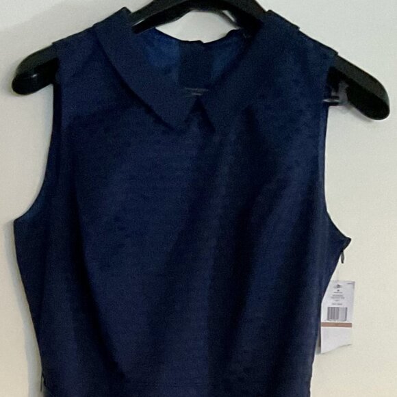 Tommy Hilfiger Sleeveless Collared A-Line Dress w/ Removable Belt -Size 12 - Picture 3 of 7